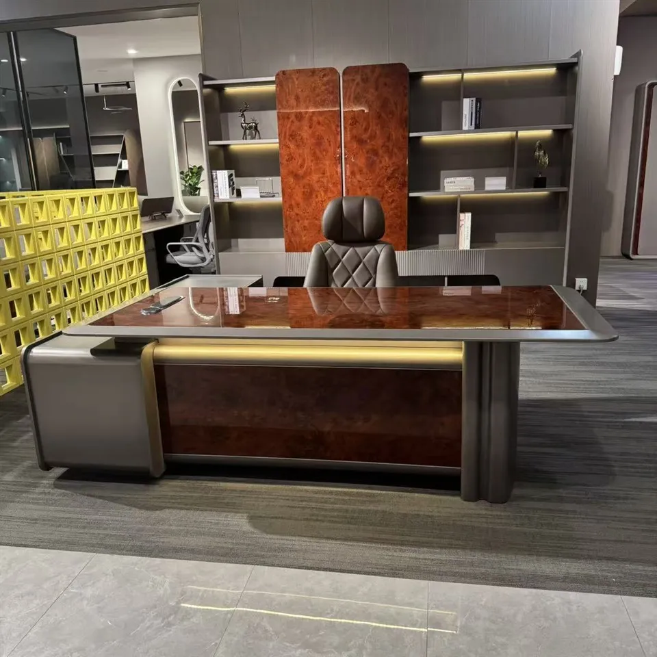 L Shaped Writing Desk With Drawers
